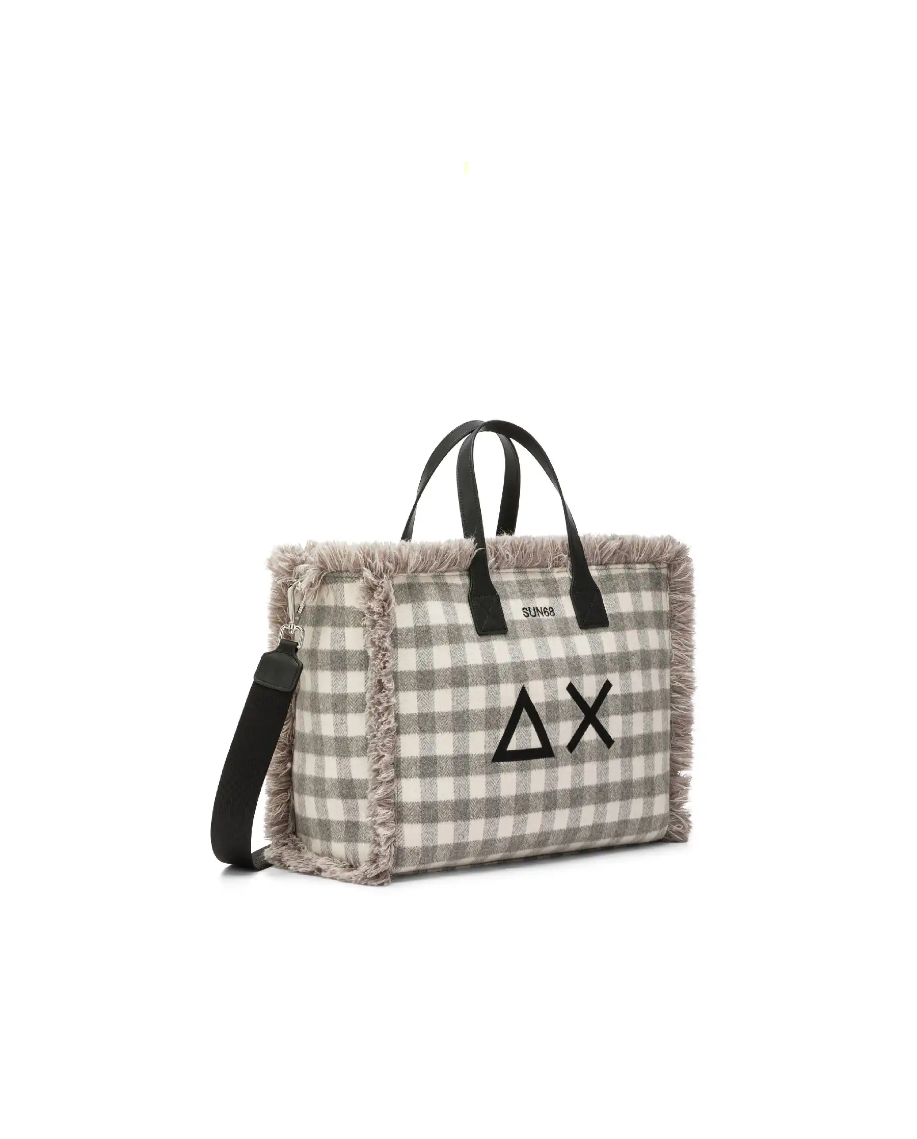 SUN 68 BORSA TARTAN GRIGIO