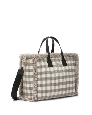 SUN 68 BORSA TARTAN GRIGIO
