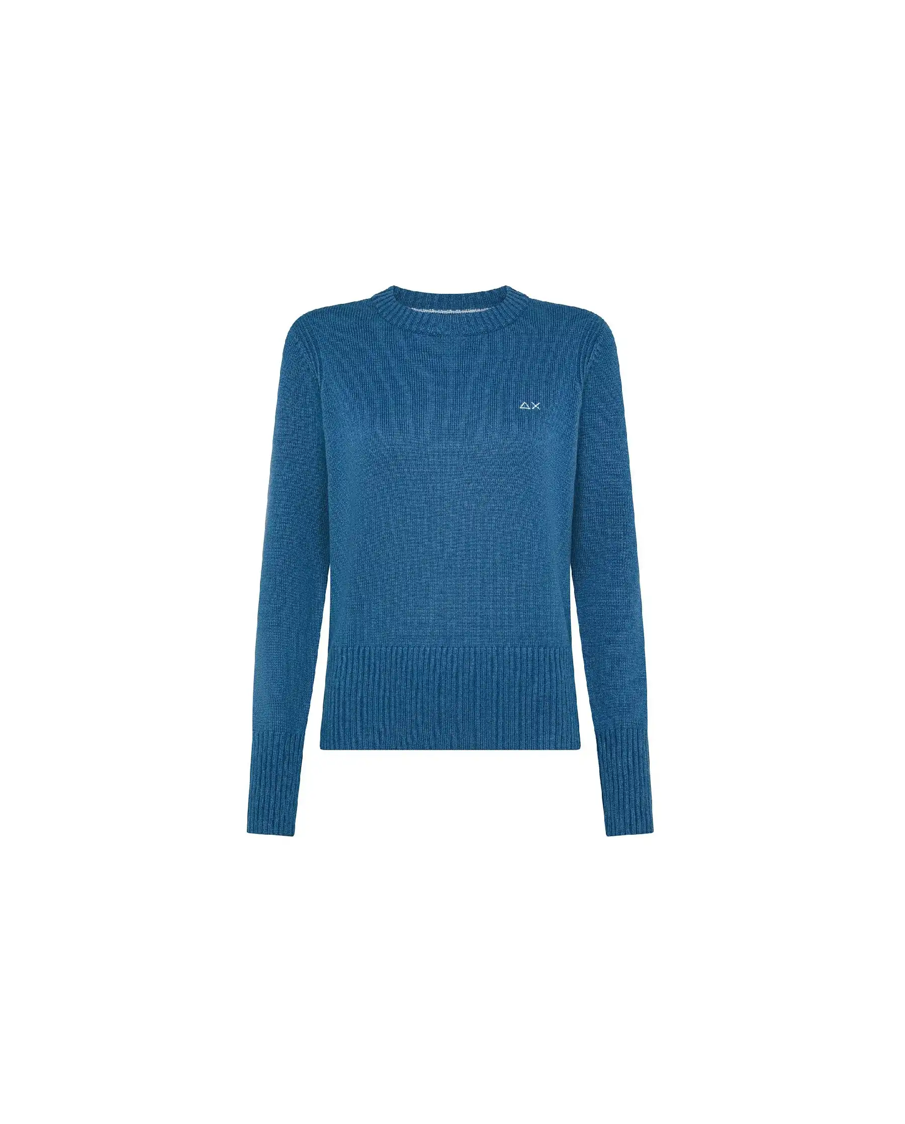 SUN 68 MAGLIONE SOLID WARM AZZURRO