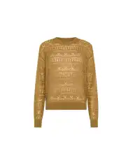 SUN 68 MAGLIA CROCHET CAMMELLO