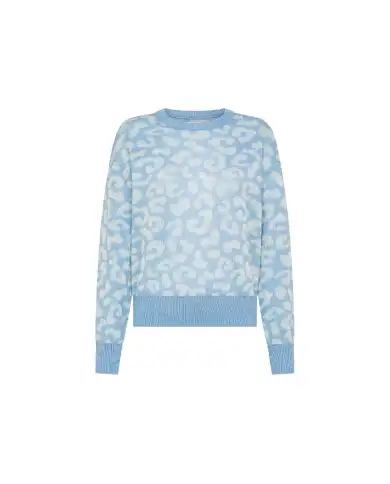 SUN 68 MAGLIONE LEOPARD CIELO SUN 68 MAGLIONE LEOPARD CIELO
