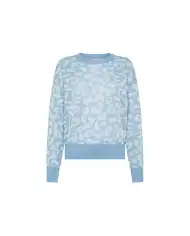 SUN 68 MAGLIONE LEOPARD CIELO