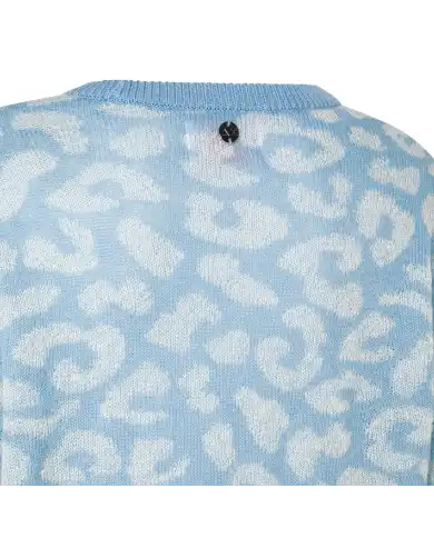 SUN 68 MAGLIONE LEOPARD CIELO SUN 68 MAGLIONE LEOPARD CIELO