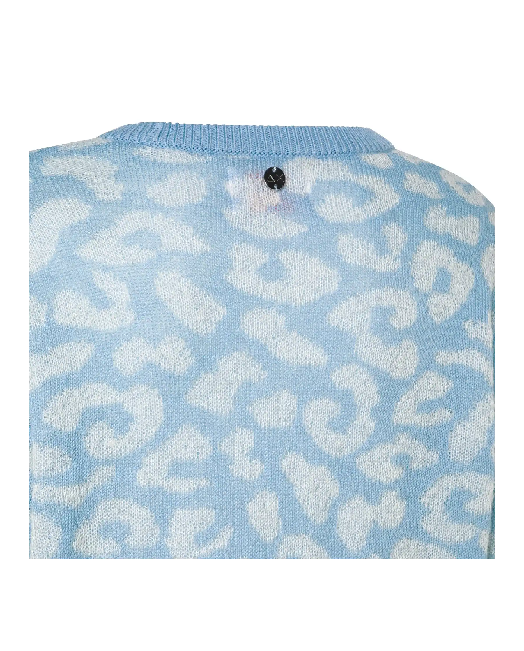 SUN 68 MAGLIONE LEOPARD CIELO