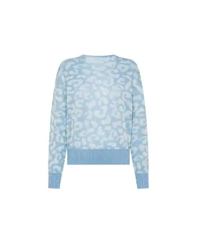 SUN 68 MAGLIONE LEOPARD CIELO SUN 68 MAGLIONE LEOPARD CIELO