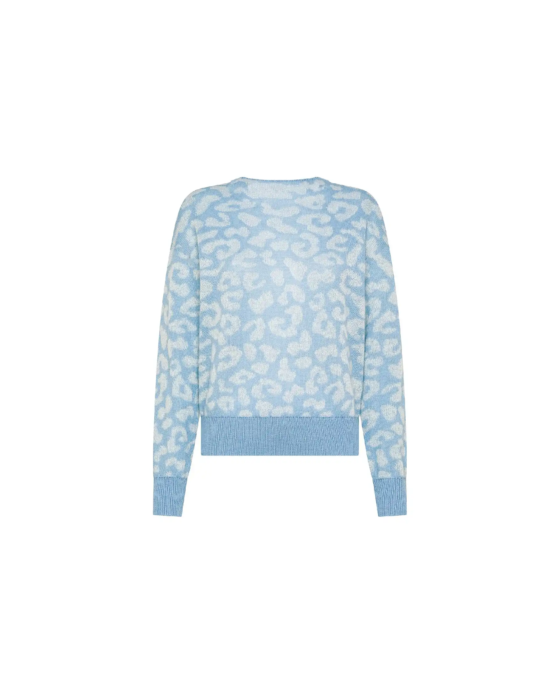 SUN 68 MAGLIONE LEOPARD CIELO