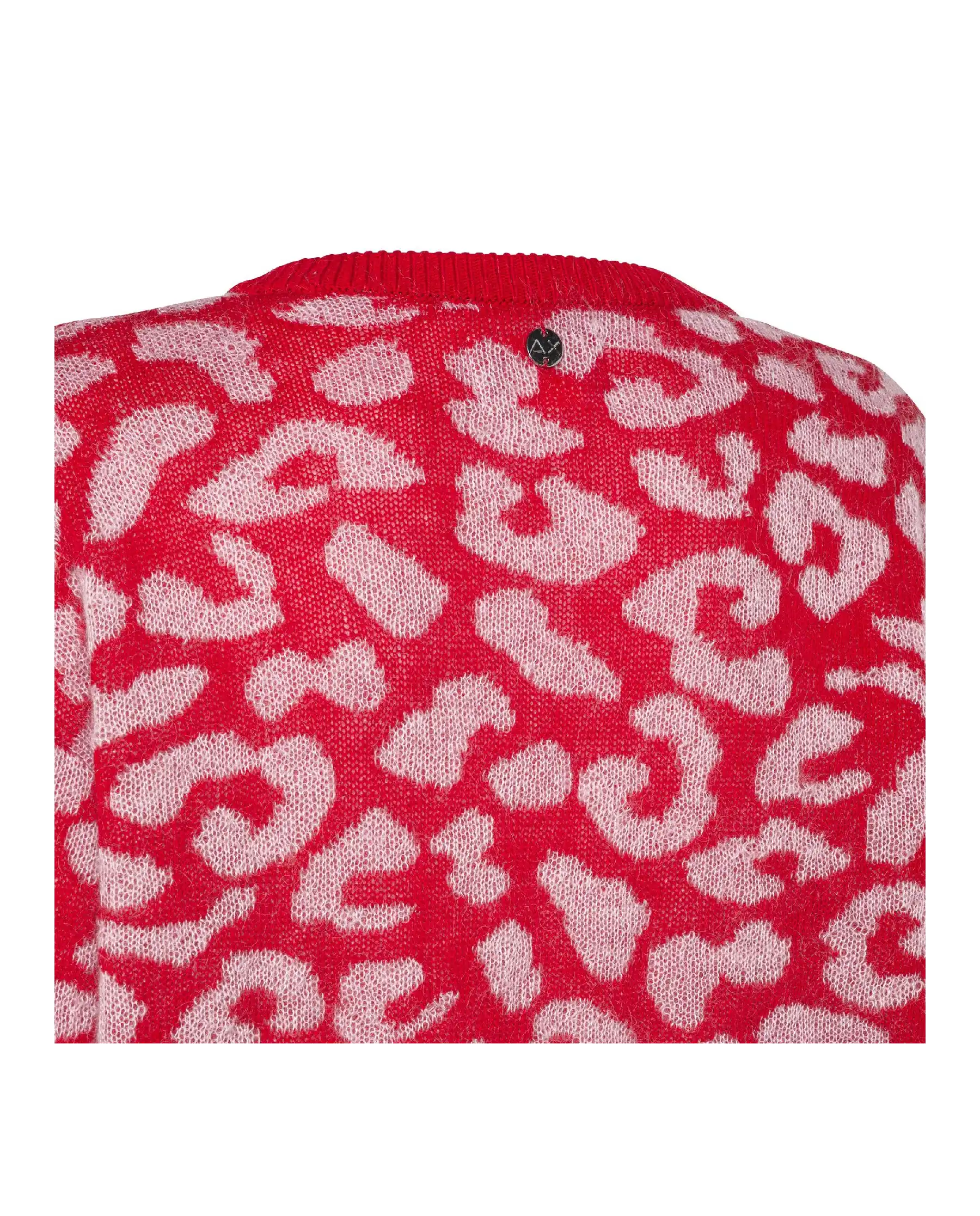 SUN 68 MAGLIONE LEOPARD ROSSO