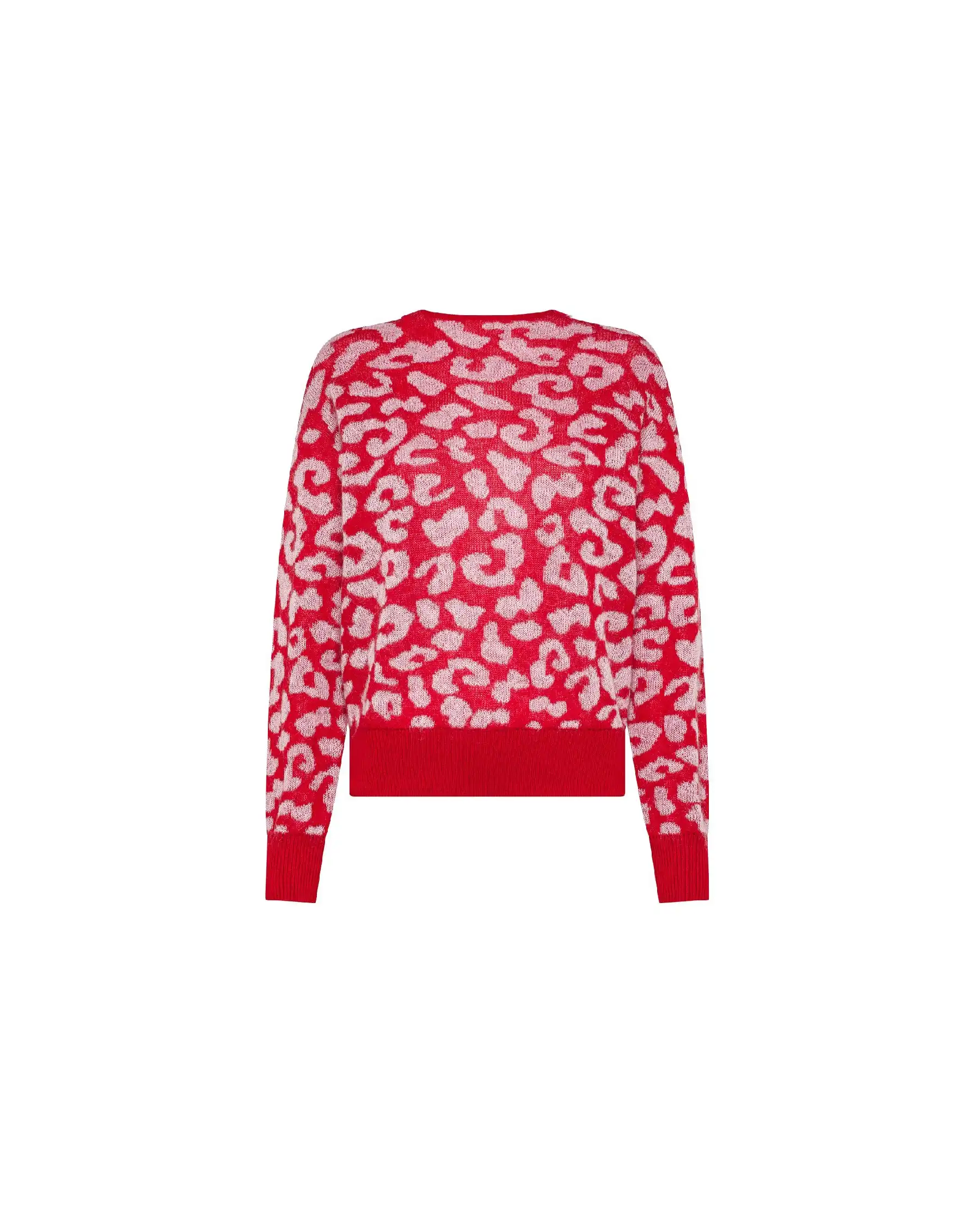 SUN 68 MAGLIONE LEOPARD ROSSO
