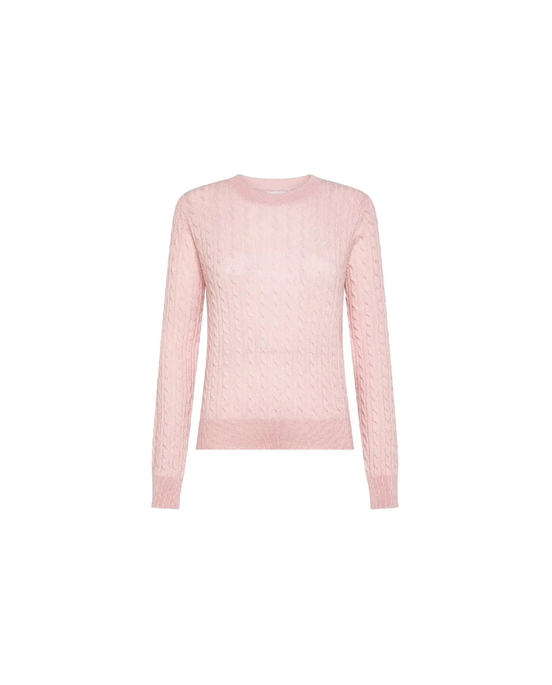 SUN 68 MAGLIONE CABLE ROSA