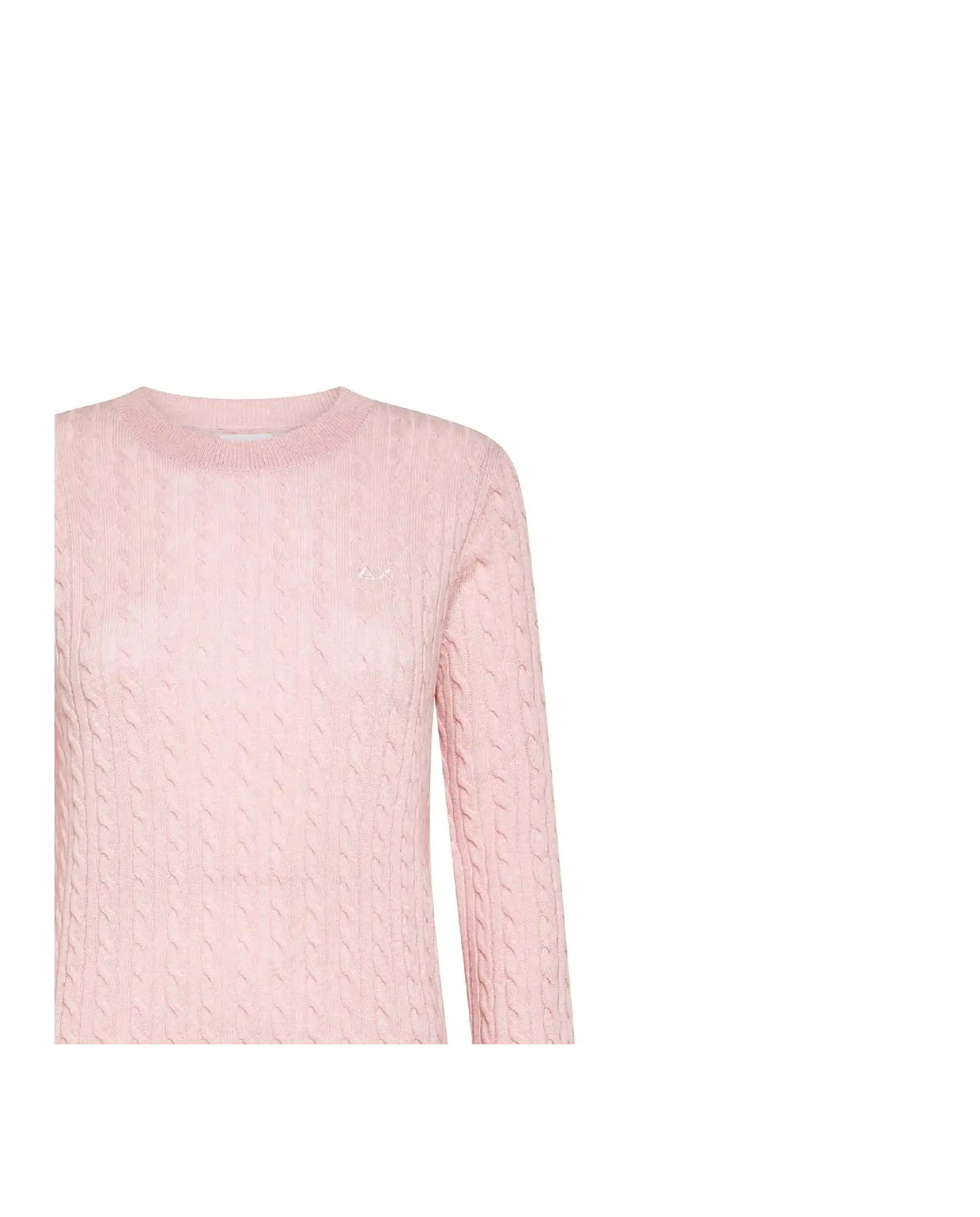 SUN 68 MAGLIONE CABLE ROSA
