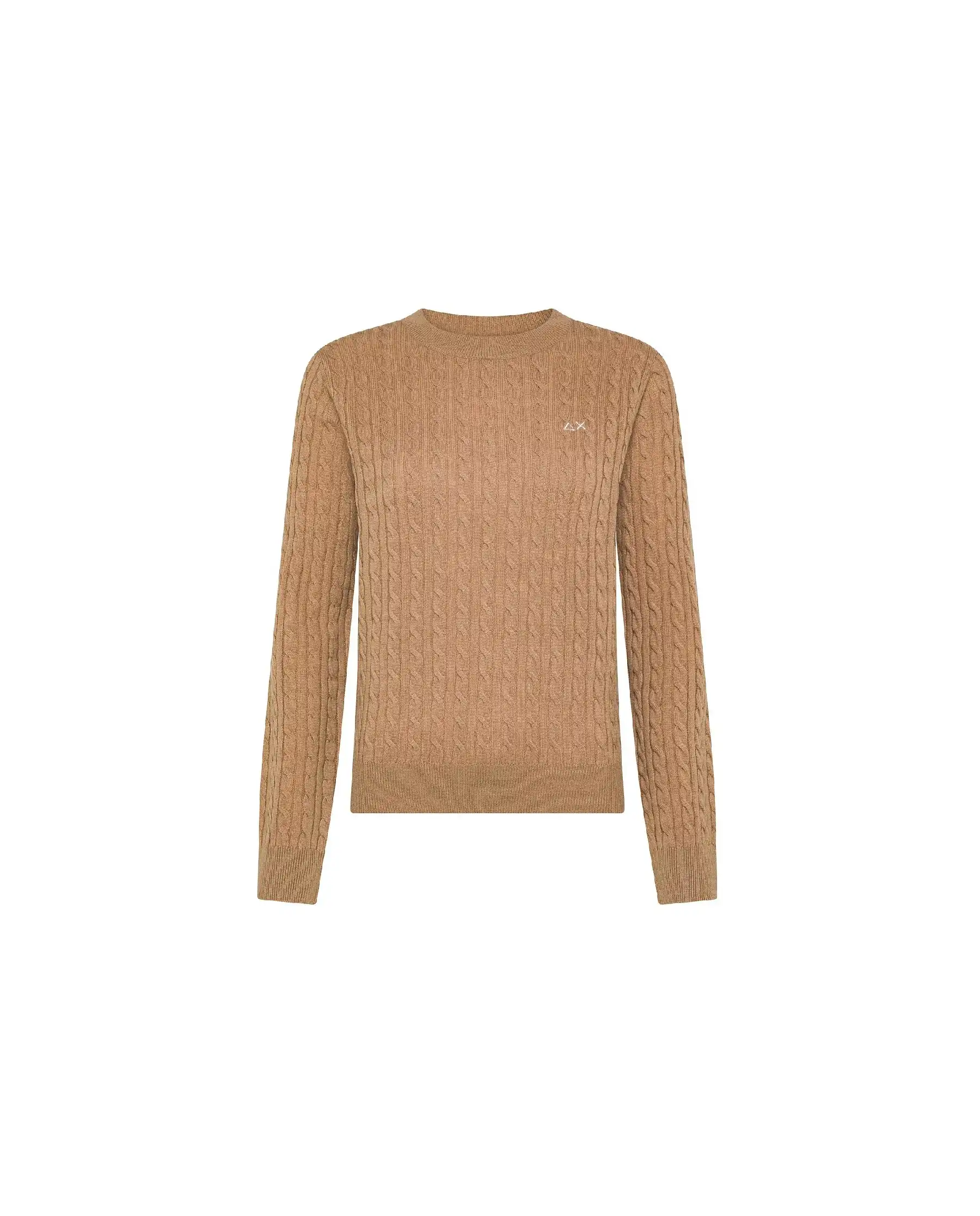 SUN 68 MAGLIONE CABLE CAMMELLO