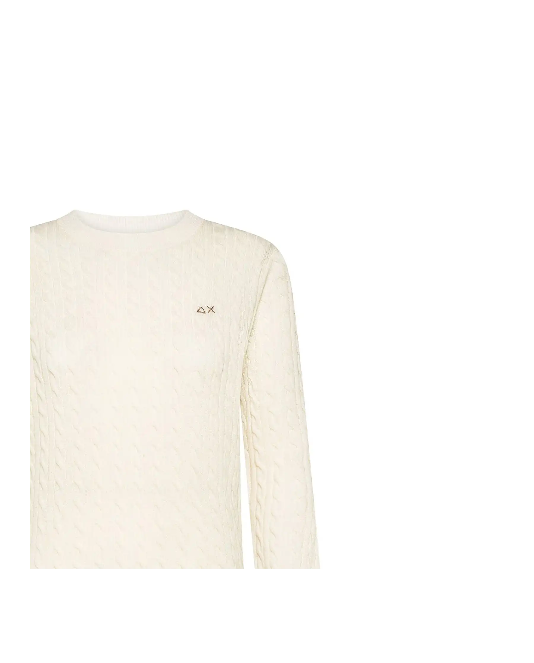 SUN 68 MAGLIONE CABLE PANNA