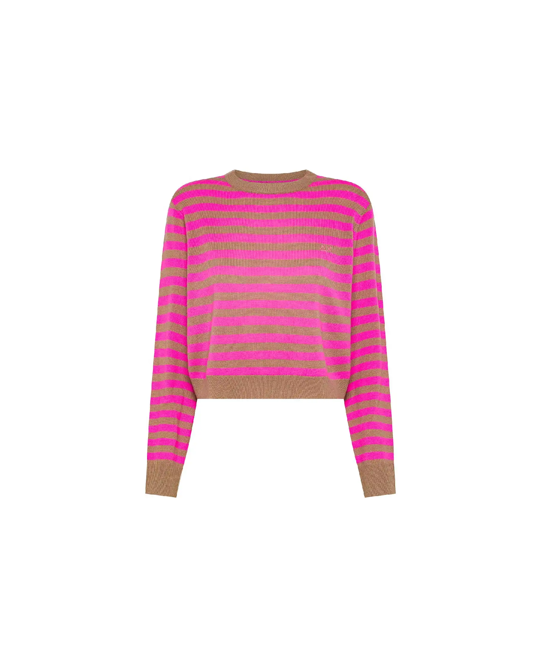 SUN 68 MAGLIA STRIPES CAMMELLO