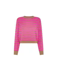 SUN 68 MAGLIA STRIPES CAMMELLO