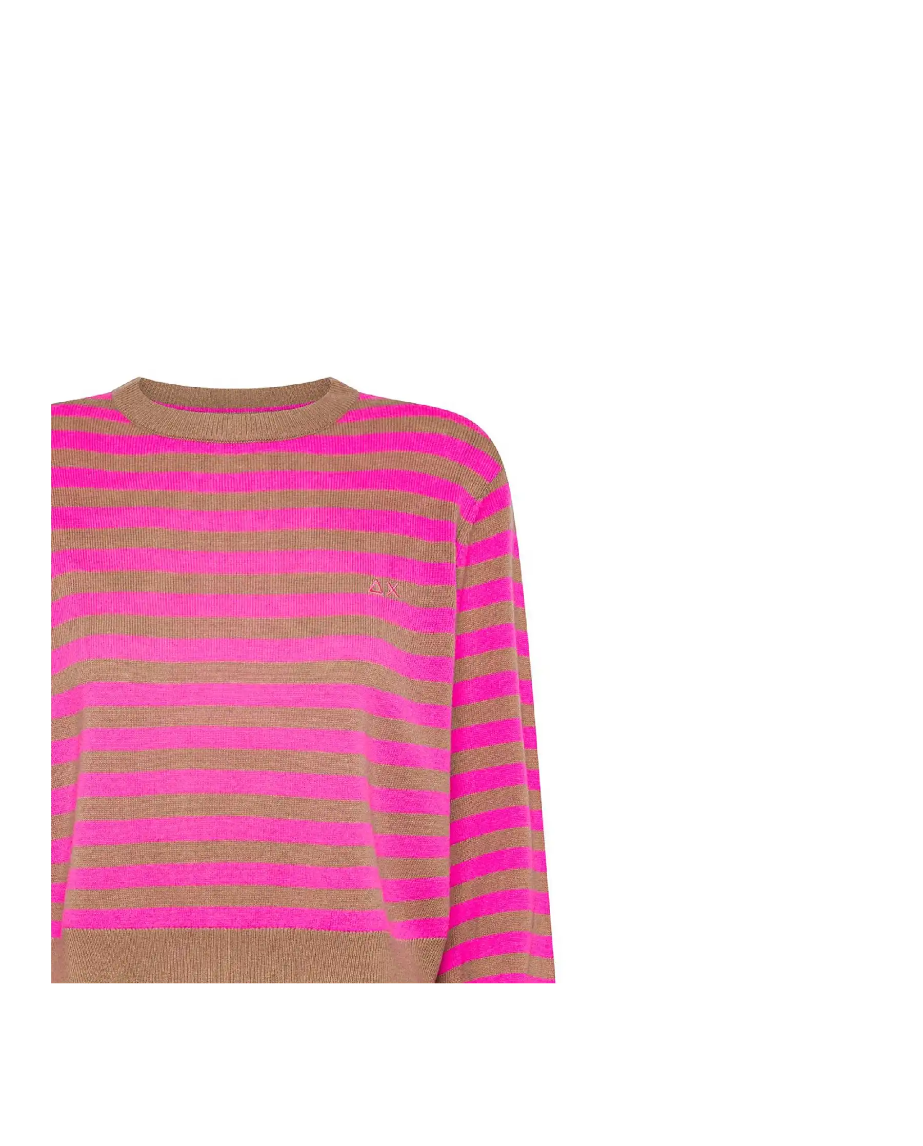 SUN 68 MAGLIA STRIPES CAMMELLO