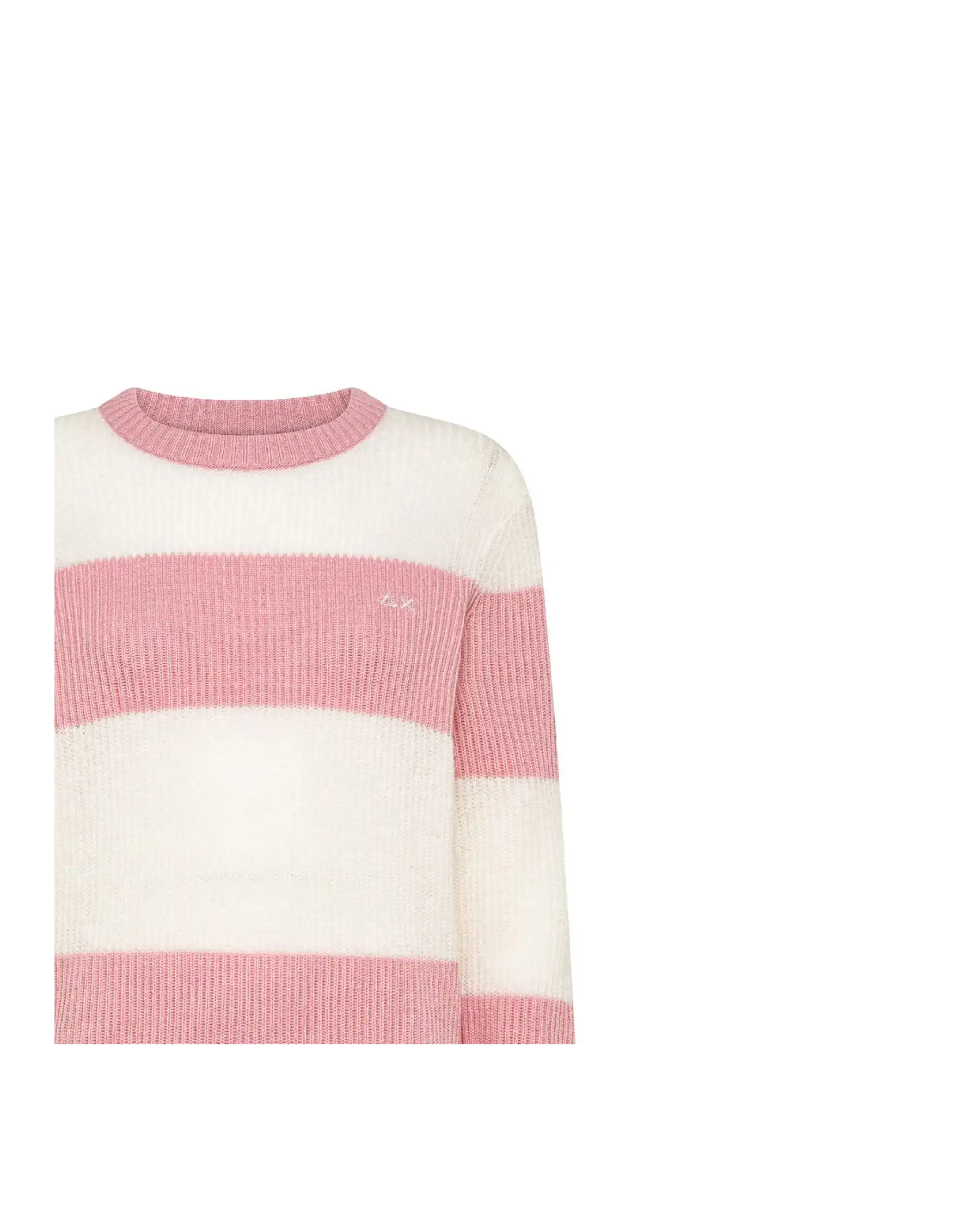 SUN 68 MAGLIONE COLOR BLOCK ROSA