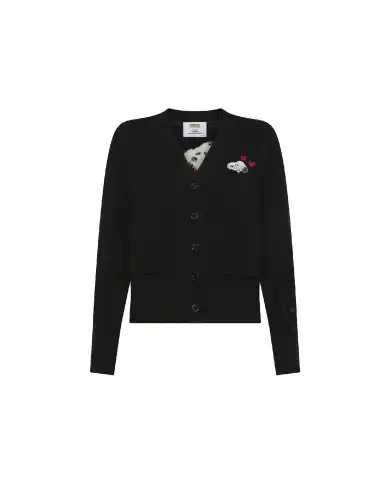 SUN 68 CARDIGAN PEANUTS NERO SUN 68 CARDIGAN PEANUTS NERO