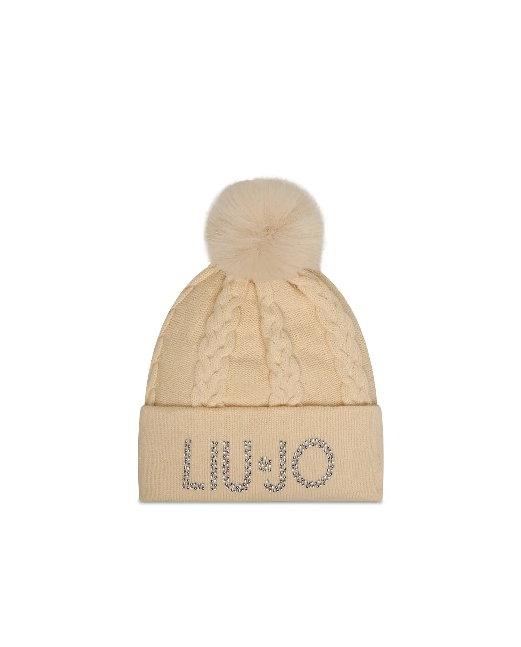LIU JO BERRETTO CON PONPON BEIGE