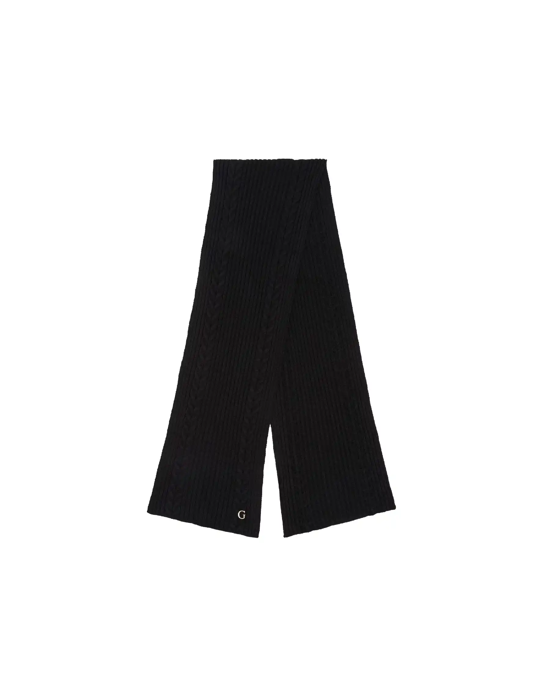 GUESS SCIARPA KNITTED NERO