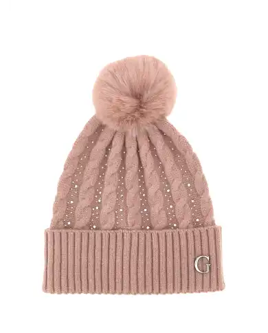 GUESS BERRETTO CON PONPON ROSA GUESS BERRETTO CON PONPON ROSA