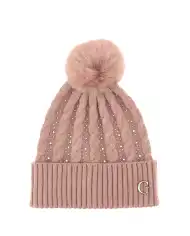 GUESS BERRETTO CON PONPON ROSA