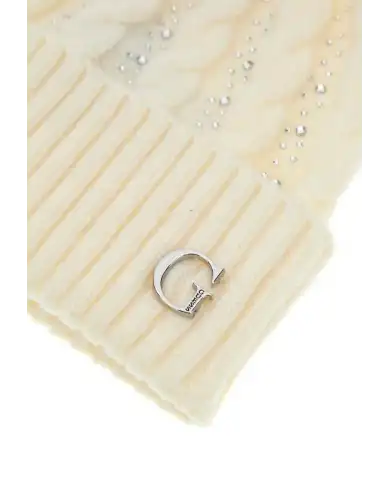 GUESS BERRETTO CON PONPON PANNA GUESS BERRETTO CON PONPON PANNA