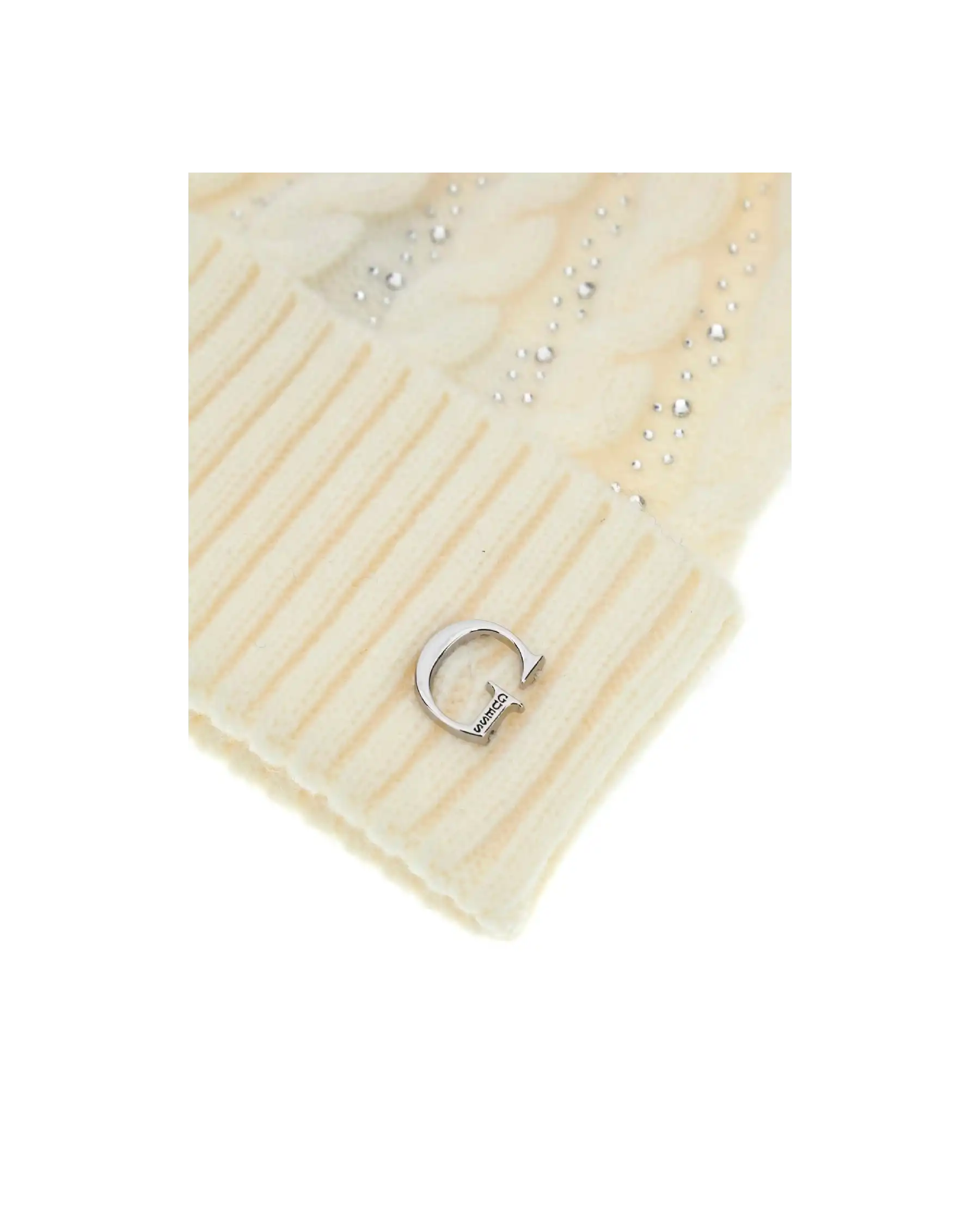 GUESS BERRETTO CON PONPON PANNA