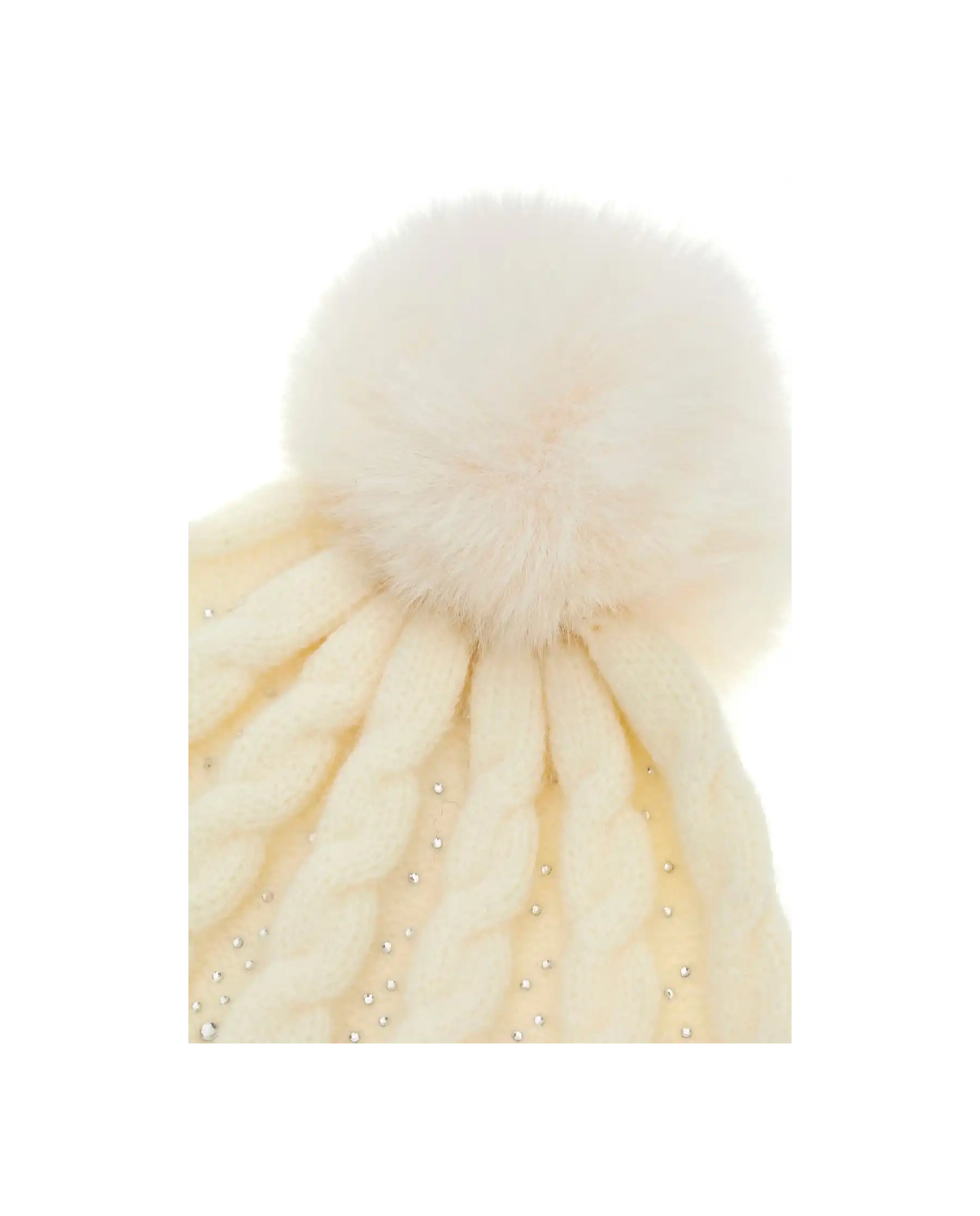 GUESS BERRETTO CON PONPON PANNA