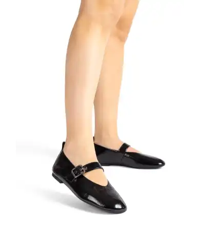 UNISA BALLERINA MARY JANE BORA NERO UNISA BALLERINA MARY JANE BORA NERO