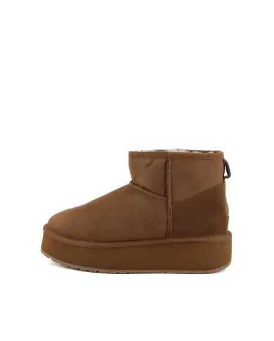 EMU AUSTRALIA STIVALETTI STINGER MICRO FLATFORM MARRONE EMU AUSTRALIA STIVALETTI STINGER MICRO FLATFORM MARRONE