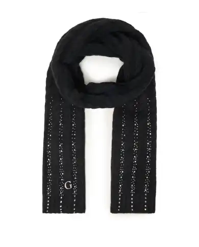 GUESS SCIARPA KNITTED NERO GUESS SCIARPA KNITTED NERO