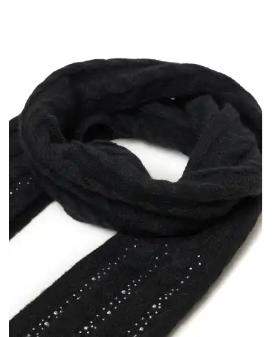 GUESS SCIARPA KNITTED NERO GUESS SCIARPA KNITTED NERO