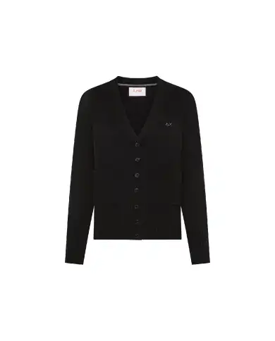 SUN 68 CARDIGAN SOLID WARM NERO SUN 68 CARDIGAN SOLID WARM NERO