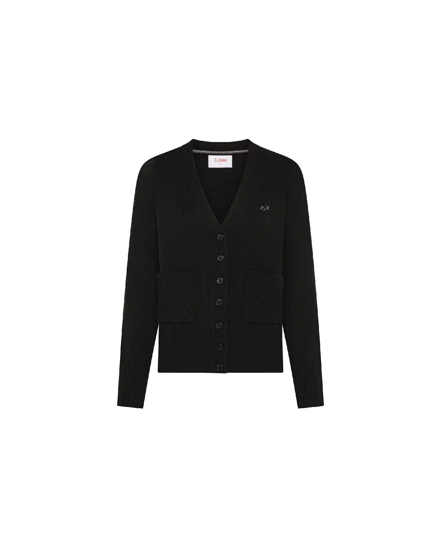 SUN 68 CARDIGAN SOLID WARM NERO