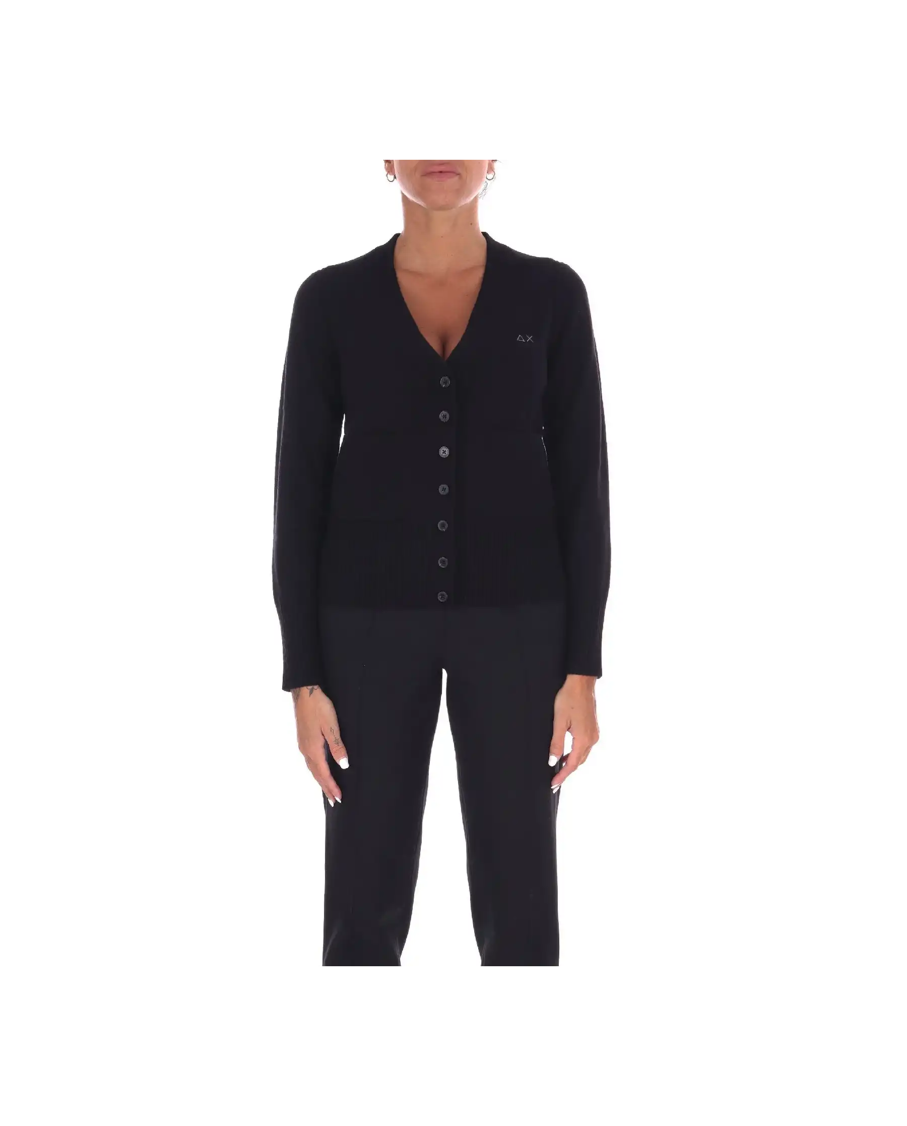 SUN 68 CARDIGAN SOLID WARM NERO