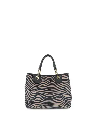 BRACCIALINI BORSA BETH ANIMALIER BEIGE
