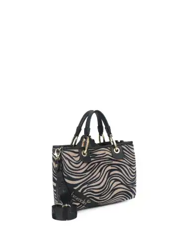 BRACCIALINI BORSA BETH ANIMALIER BEIGE