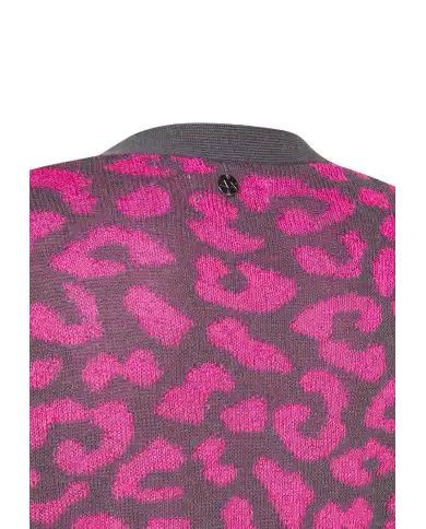 SUN 68 CARDIGAN LEOPARD GRIGIO SUN 68 CARDIGAN LEOPARD GRIGIO