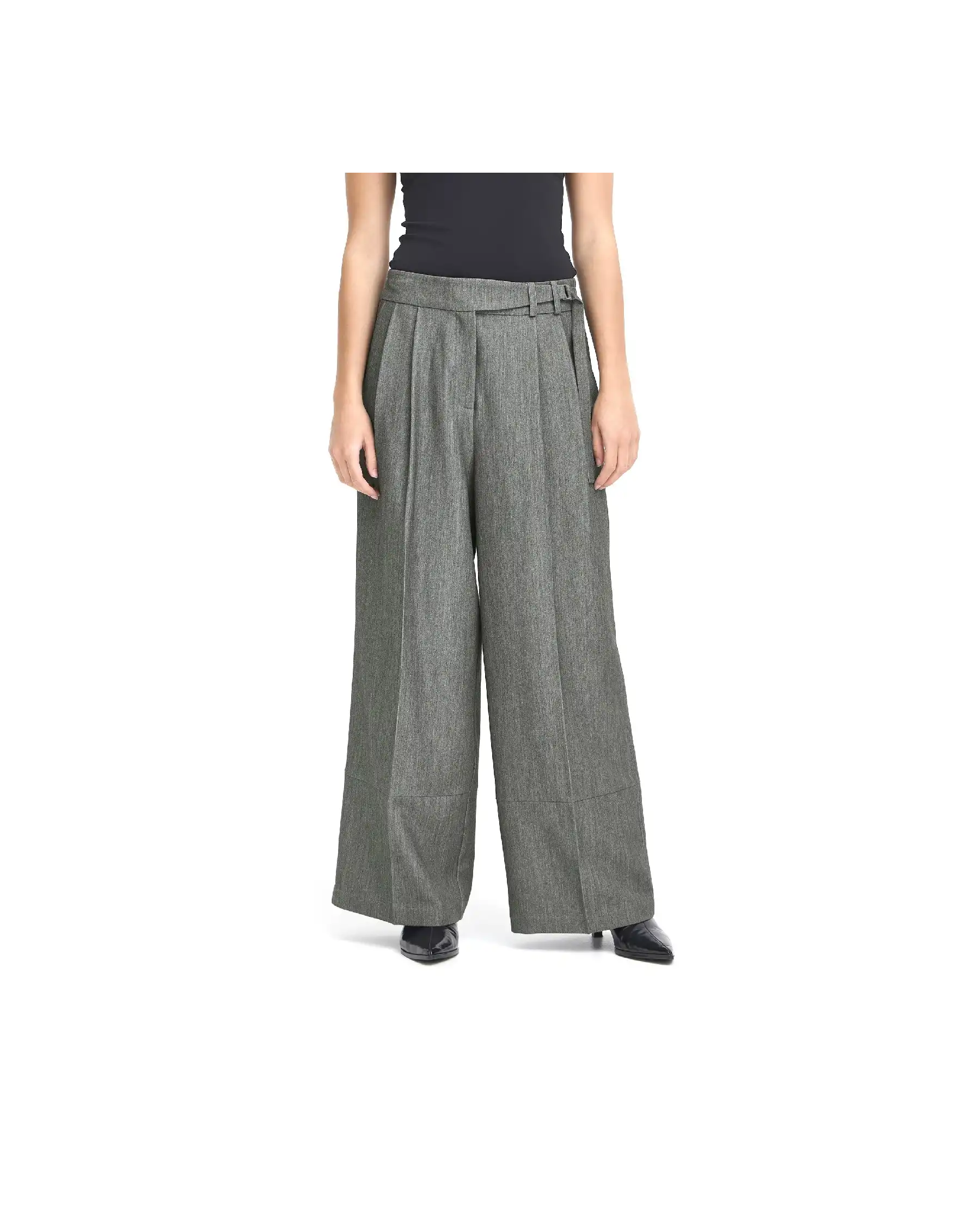 ICHI PANTALONI FILANO GRIGIO