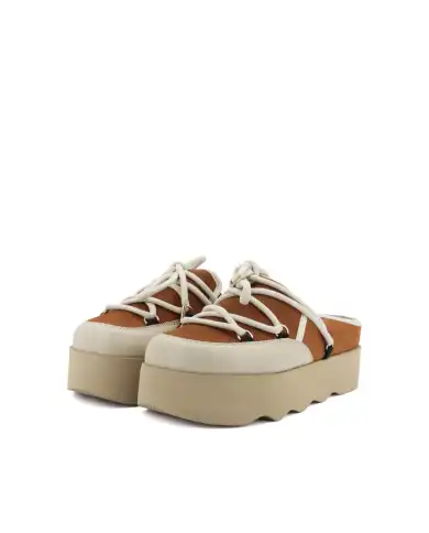 SCHOLL SABOT LINDSAY CHALK CUOIO