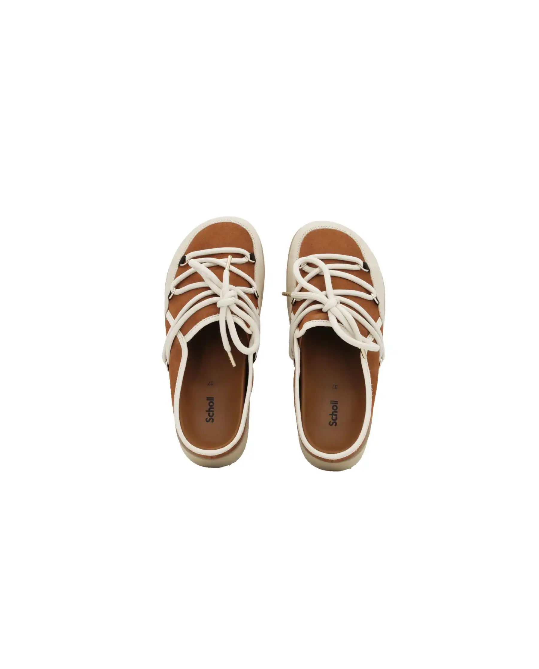 SCHOLL SABOT LINDSAY CHALK CUOIO