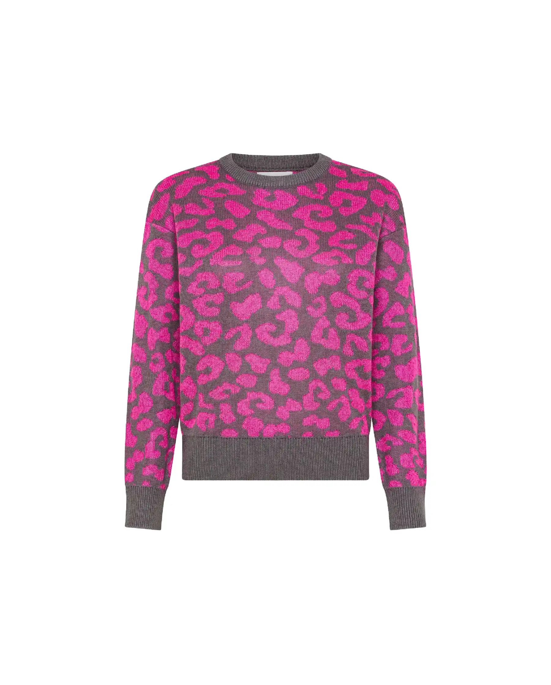 SUN 68 MAGLIONE LEOPARD GRIGIO SUN 68 MAGLIONE LEOPARD GRIGIO