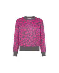 SUN 68 MAGLIONE LEOPARD GRIGIO SUN 68 MAGLIONE LEOPARD GRIGIO