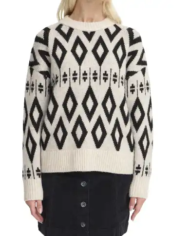 B.YOUNG MAGLIONE MIRKO JACQUARD PANNA B.YOUNG MAGLIONE MIRKO JACQUARD PANNA