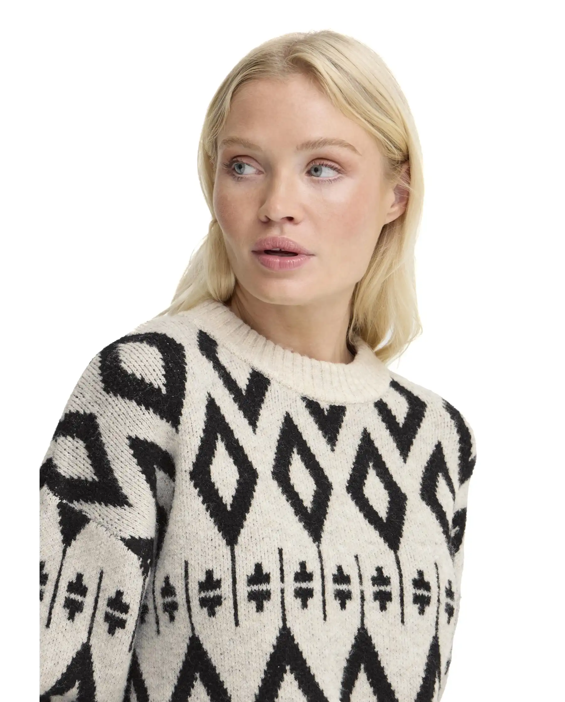 B.YOUNG MAGLIONE MIRKO JACQUARD PANNA B.YOUNG MAGLIONE MIRKO JACQUARD PANNA