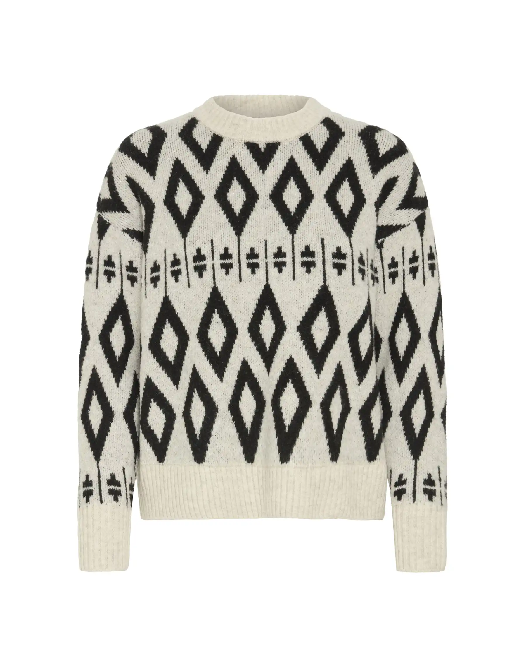 B.YOUNG MAGLIONE MIRKO JACQUARD PANNA B.YOUNG MAGLIONE MIRKO JACQUARD PANNA