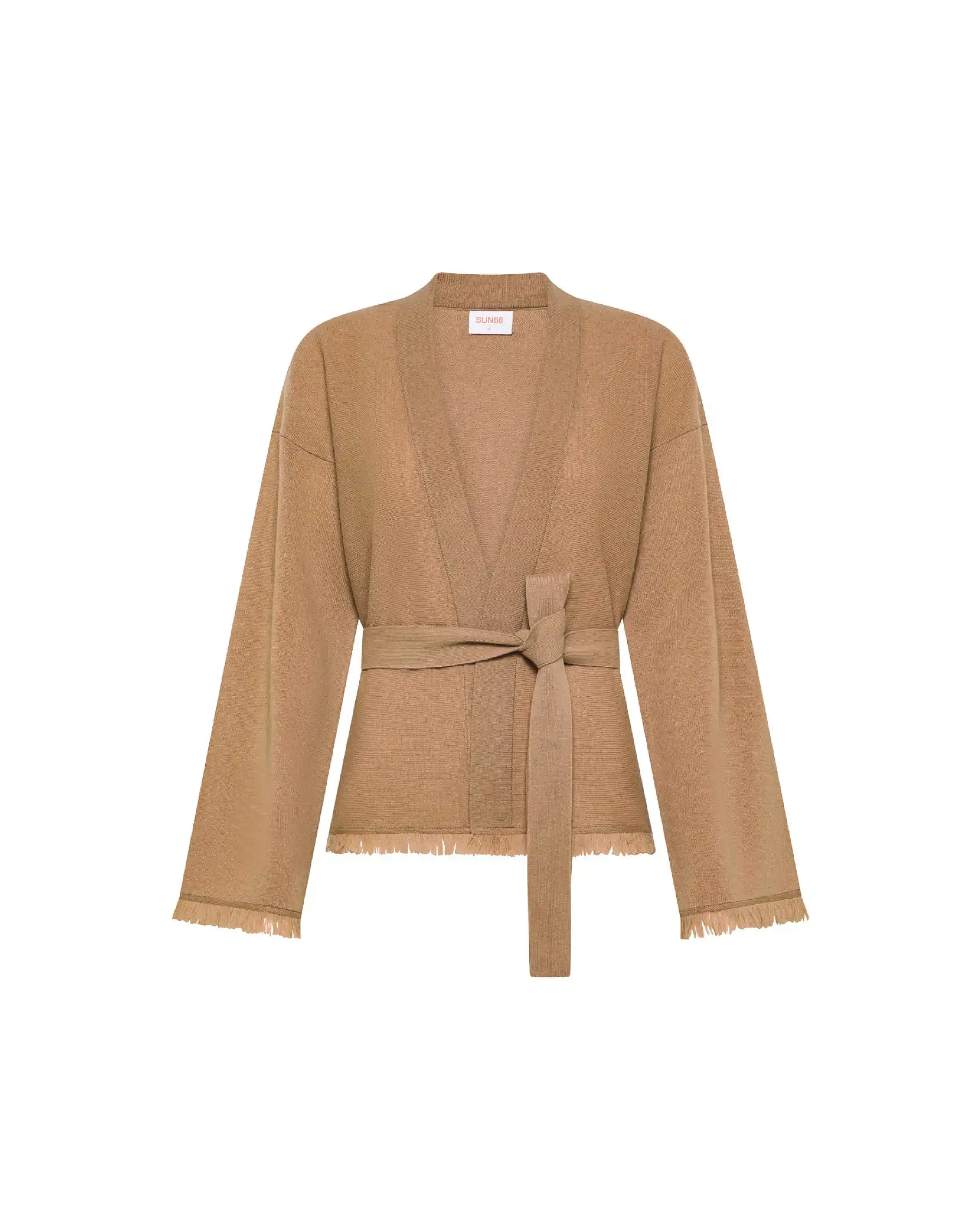 SUN 68 CARDIGAN FRINGES CAMMELLO SUN 68 CARDIGAN FRINGES CAMMELLO