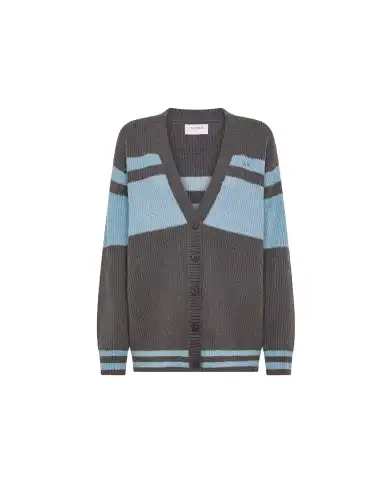 SUN 68 CARDIGAN COLOR BLOCK GRIGIO