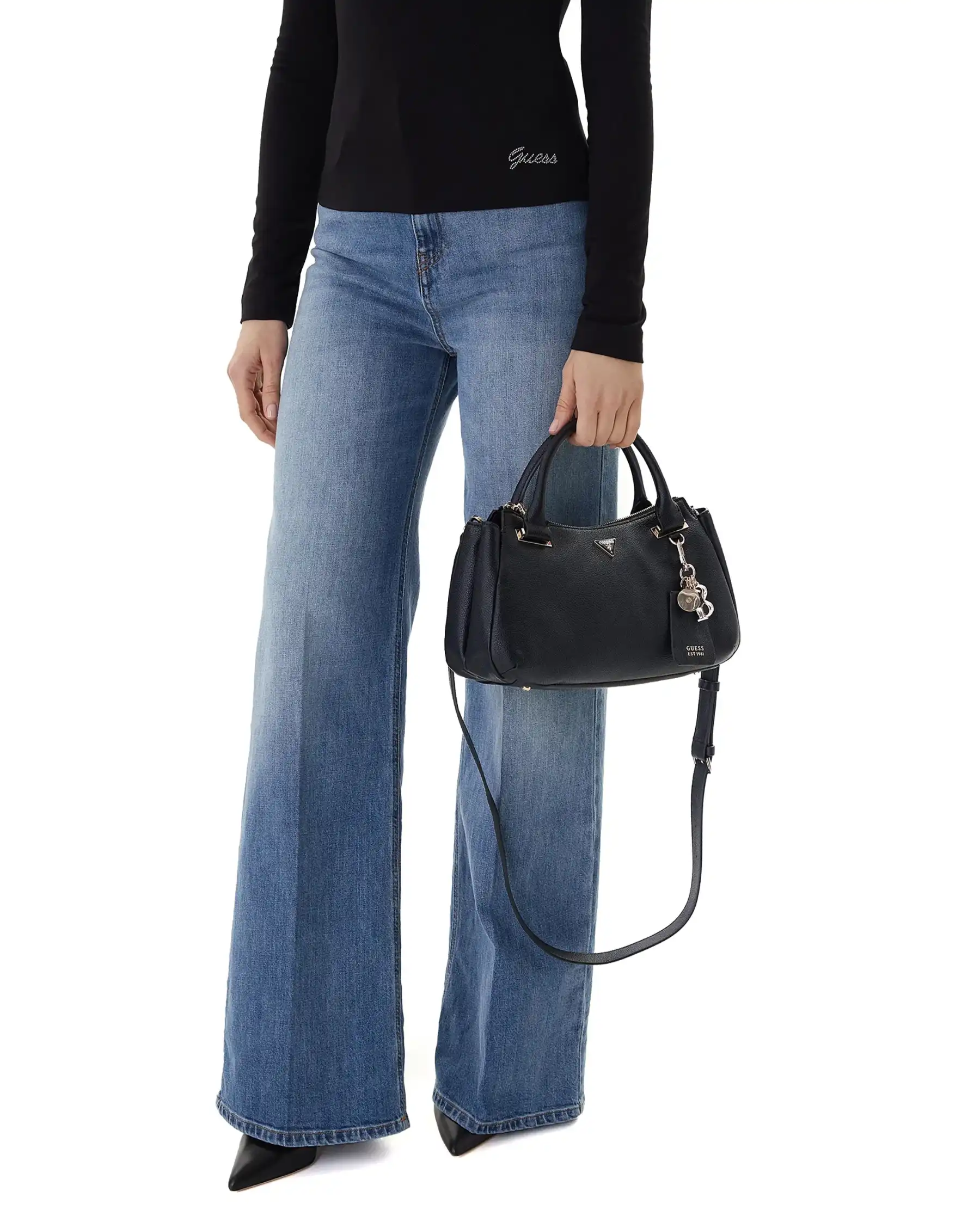 GUESS BORSA EVIE TRIPLE NERO