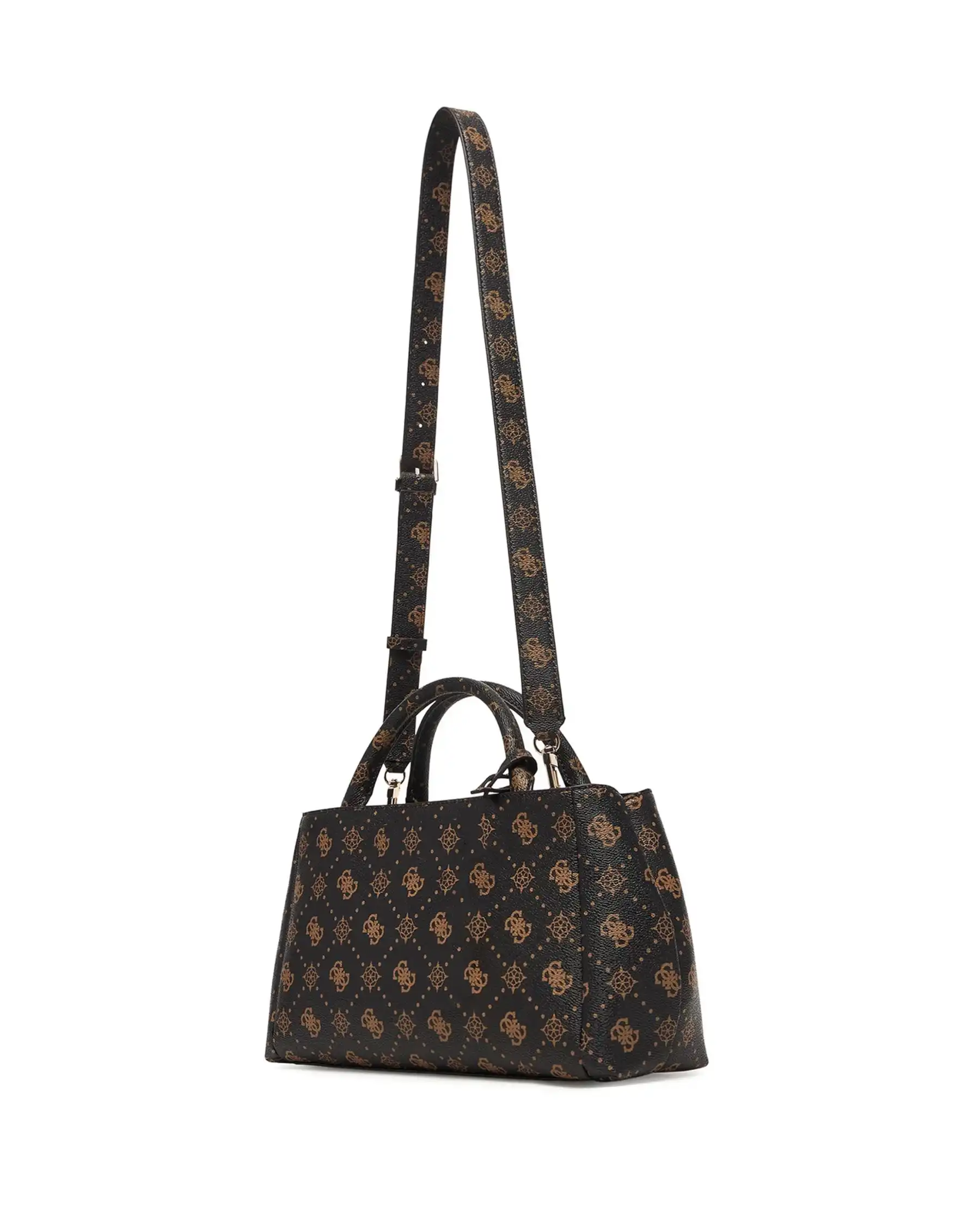 GUESS BORSA CARRIE LOGO MARRONE